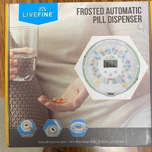 LiveFine Frosted Automatic Pill Dispenser